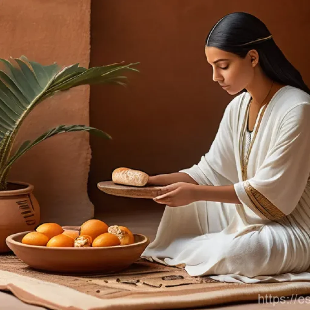 바스테트와 고양이 여신 - **Prompt 1: Serene Egyptian Home with a Sacred Cat**
An intricately detailed image of an ancient...